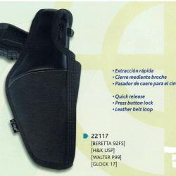 holster Cordura 22117  Beretta 92, HK USP Compact , Walther P99, GLOCK ( arme gun pistolet )