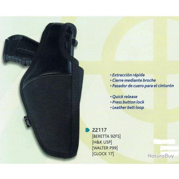 holster Cordura 22117  Beretta 92, HK USP Compact , Walther P99, GLOCK ( arme gun pistolet )