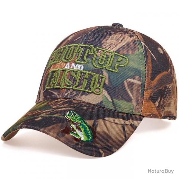 Casquette camouflage - Shut Up and FISH!