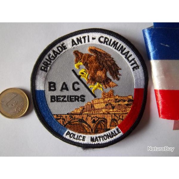 cusson obsolte ! collection BAC police Bziers Hrault insigne