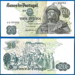 Portugal 20 Escudos 1971 Billet Escudos Europe De Orta