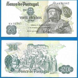 Portugal 20 Escudos 1971 Billet Escudos Europe De Orta