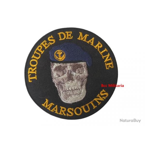 Patch Troupes de Marine Marsouins ( 90 mm ) A coudre ou  thermocoller N