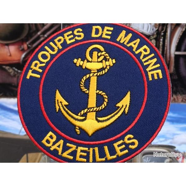 Patch brod  Troupes de Marine Bazeilles    ( 90 mm) A coudre ou  coller au fer  repasser