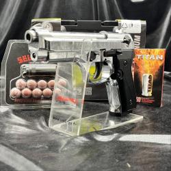 Pack pistolet FIRAT MAGNUM Chromé 9mm PAK + 50X Munitions + Embout Self Gomm