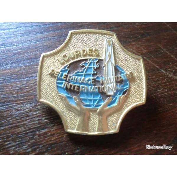 insigne pelerinage militaire international  lourdes