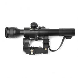 Lunette Visee 4x26  Eclairée Rouge Fusil Chasse Point Rouge Optique laser Fusil Chasse Tactique Tir