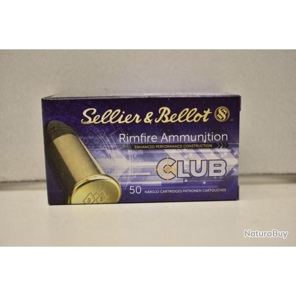 500 balles Sellier & Bellot Club calibre 22lr