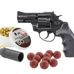 Pack défense REVOLVER VIPER 2.5''+ Munitions X50 - BLACK 9MM R