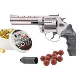 Pack Défense REVOLVER VIPER 4.5'' + Munitions + Embout Self Gomm - Fumé 9MM R