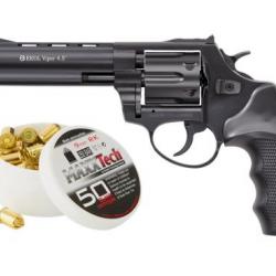 Pack REVOLVER VIPER 4.5'' + Munitions - NOIR/BLACK 9MM R