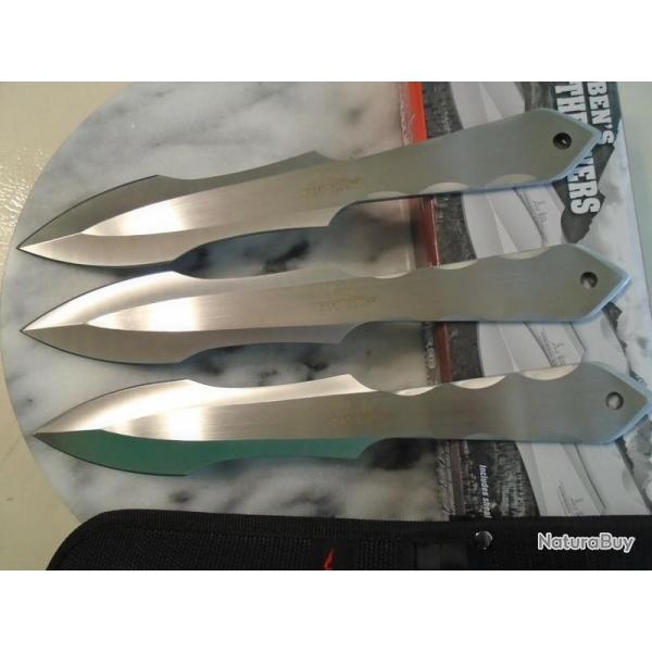Lot de 3 Couteaux de Lancer United Cutlery Gil Hibben 3 Piece Gen III Pro Acier 3Cr13 Etui GH5071