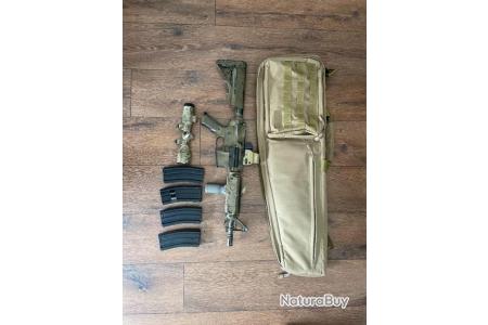 Réplique Airsoft Colt M4A1 full métal 1.2J + chargeur + batterie + housse +  billes + lunette + cible - Fusils d'assaut (10922045)