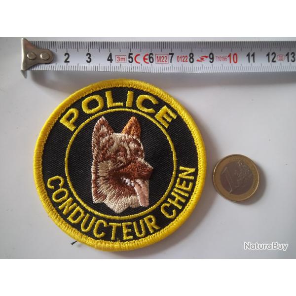 cusson obsolte ! police conducteur chien insigne collection