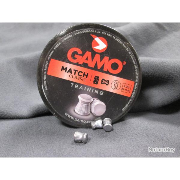 250 Plombs Match Classic en Cal 5.5mm .22 de chez GAMO (1 gr)