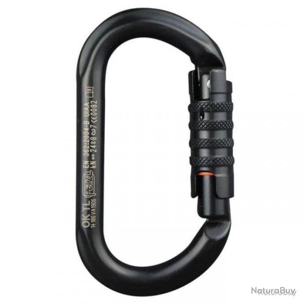 Mousqueton escalade Ok Triact Lock Petzl - Noir