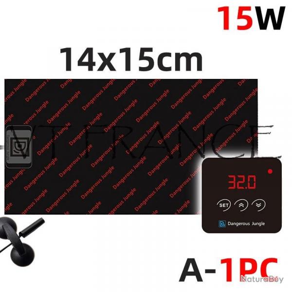 Tapis Chauffant Reglable LCD Terrarium Plantation, Modele: 15W 14x15cm