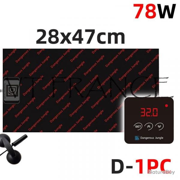 Tapis Chauffant Reglable LCD Terrarium Plantation, Modele: 78W 28x47cm