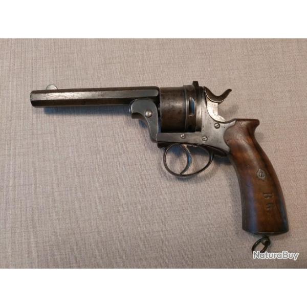 Superbe et rare revolver GALAND  clef calibre 12mm Perrin galand