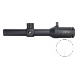 Lunette GPO Spectra 6X 1-6x24 GPO - Réticule fibre de verre G3 IL SFP (Mrad) - GRS612