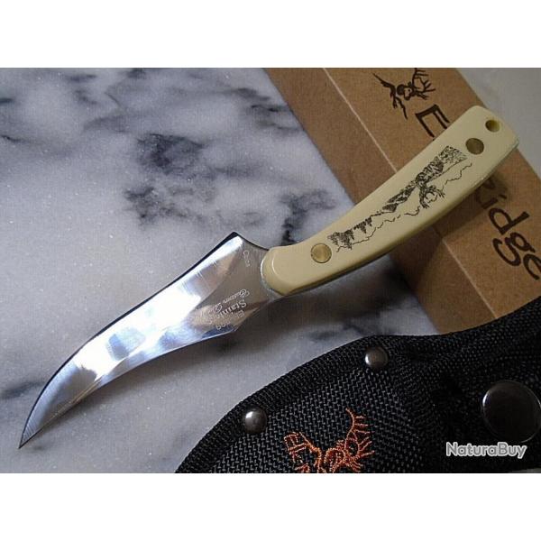 Couteau Elk Ridge Skinner Lame Acier 3Cr13 Manche Avec Dcor Etui Nylon ER299IV