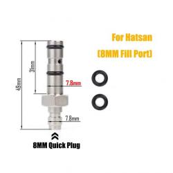 raccord de remplissage sonde de charge carabine PCP 7.8mm / 7.77mm Evanix, Logun, Webley, FX Hatsan