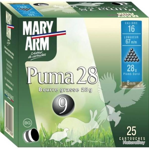 Cartouche PUMA 28 cal 16 Mary Arm Plomb