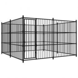 Chenil extérieur cage enclos parc animaux chien d'extérieur pour chiens 300 x 300 x 185 cm 02_00003