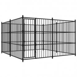 Chenil extérieur cage enclos parc animaux chien d'extérieur pour chiens 300 x 300 x 185 cm 02_00003