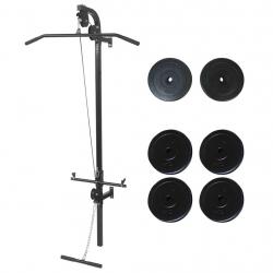 Tour de musculation murale avec plaques de poids 40 kg fitness musculation 02_0000046