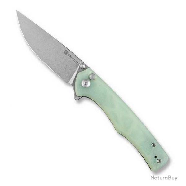 Couteau "Crowley" stonewashed, Manche G-10 (naturel) [Sencut]