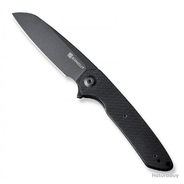 Couteau "Kyril" blackwash, Manche G-10 noir [Sencut]
