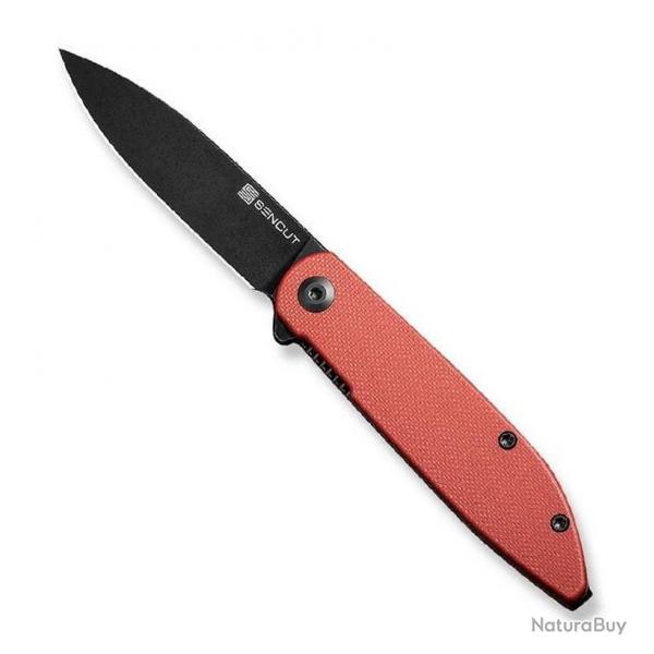 Couteau "Bocll II" blackwash, Manche G-10 rouge [Sencut]
