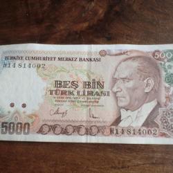 Billet turquie 5000 LIRA / H14814002