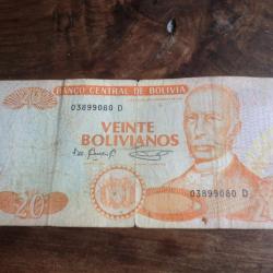 Billet 20 BOLIVIA  / 03899080 D