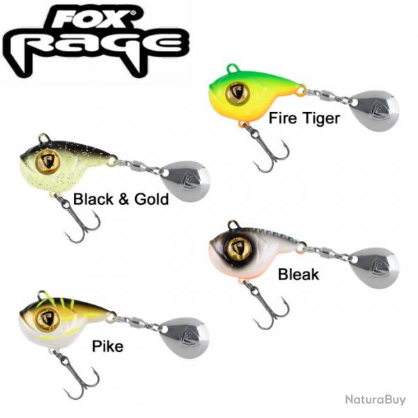 Leurre Fox Rage Big Eye Spin Tail 8g - 5CM Black & Gold