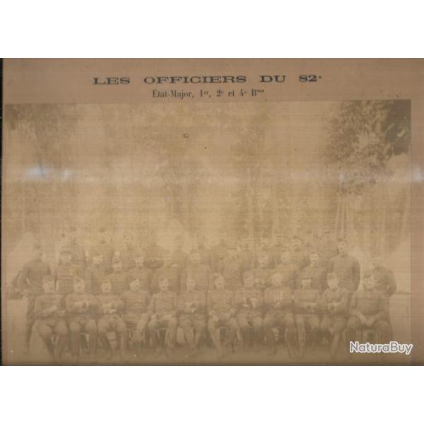 camp de maisons lafitte 1898 2 photos , 82e rgiment d'infanterie , les officers et une compagnie