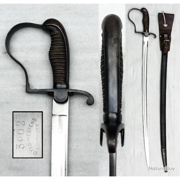 TRES RARE & SUBLIME SABRE SUISSE BLUCHER, MOD.1883, OTTO MERTENS SOLINGEN, COMPLET, ORIGINAL