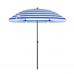 Parasol de plage diamètre 1,6 m ombrelle de jardin protection upf 50+ inclinable portable résistant