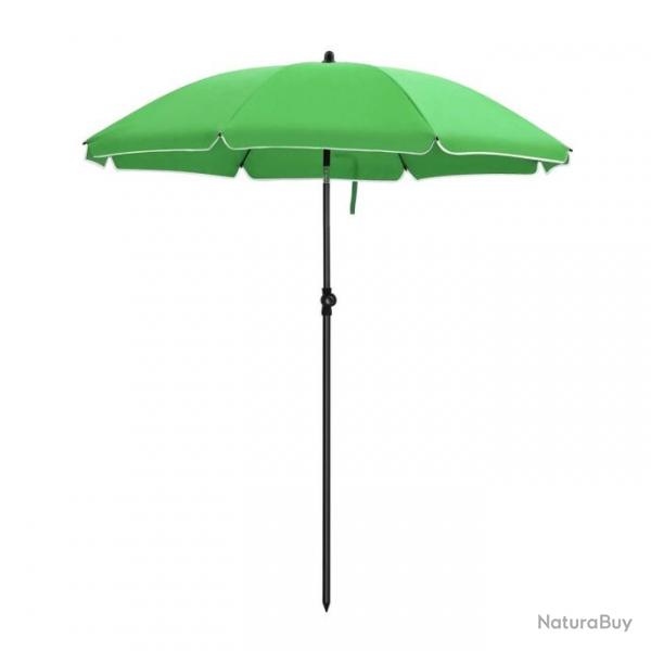 Parasol de jardin diamtre 1,6 m ombrelle protection upf 50+ inclinable portable rsistant au vent