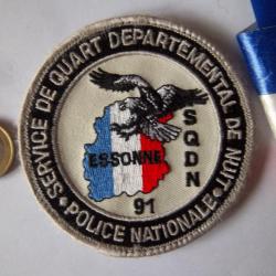 écusson collection obsolète ! police service quart départemental nuit Essonne