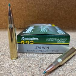 Cartouches Remington Core-Lokt Tipped - C/270 win - 130 grains- New !!!