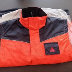 blouson ,veste ,gilet sans manche haute visibilité orange fluo / marine taille XL