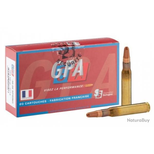 Munitions SOLOGNE calibre 30-06 148 gr - 9.6g x20