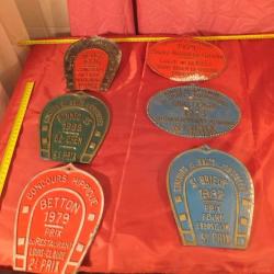 6 plaques de récompense de concours hippiques. CHEVAUX PLAQUE CONCOURS HIPPIQUE                  (1)