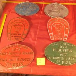 6 plaques de récompense de concours hippiques. CHEVAUX PLAQUE CONCOURS HIPPIQUE                  (3)