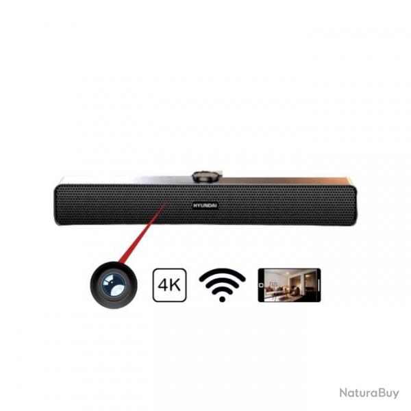 Enceinte Bluetooth Camra 4K Wifi avec dtection de mouvement, vision nocturne et accs  distance