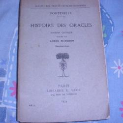 Fontenelle HISTOIRE DES ORACLES Edition critique  1934
