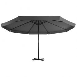 Parasol avec base portable diamètre 5 m anthracite 02_0008041