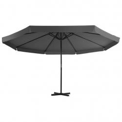 Parasol avec base portable diamètre 5 m anthracite 02_0008041